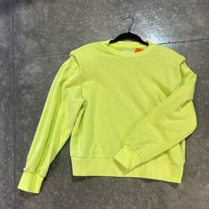 PISTOLA Neon Yellow Crewneck Sweatshirt Size M